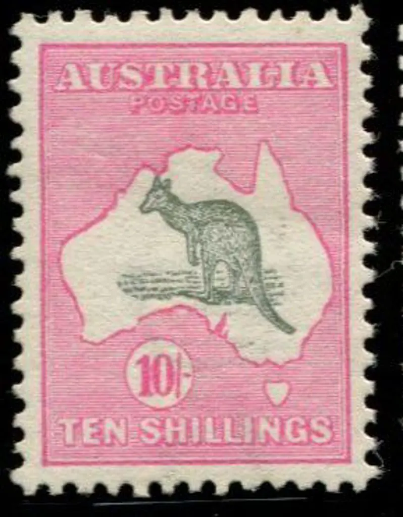 1913 1st wmk 10/- grey & pink. MLH & fresh in ... Image 1++