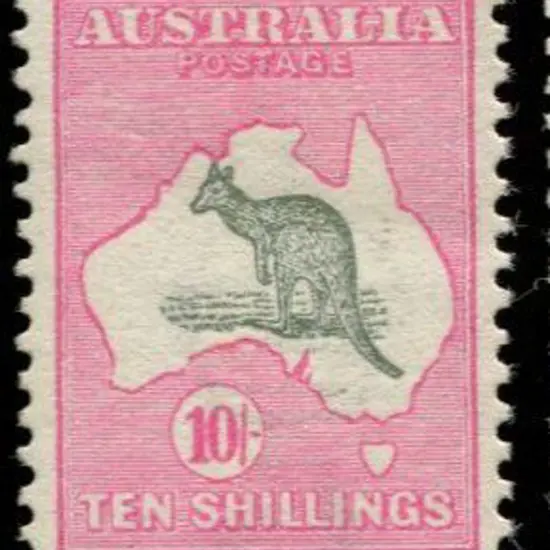 1913 1st wmk 10/- grey & pink. MLH & fresh in ...