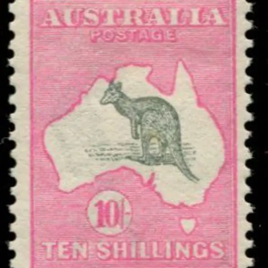 1913 1st wmk 10/- grey & pink. MVLH with rich ...