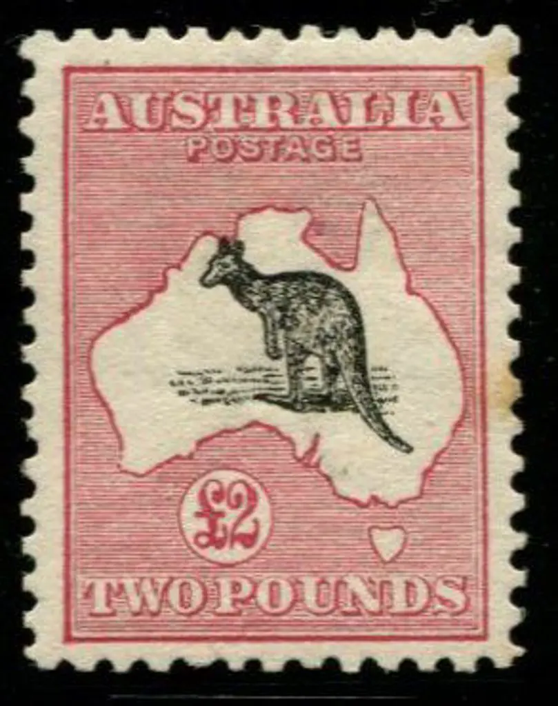 1913 1st wmk £2 black & crimson. MLH & well ... Image 1++
