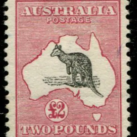 1913 1st wmk £2 black & rose. MVLH centered ...