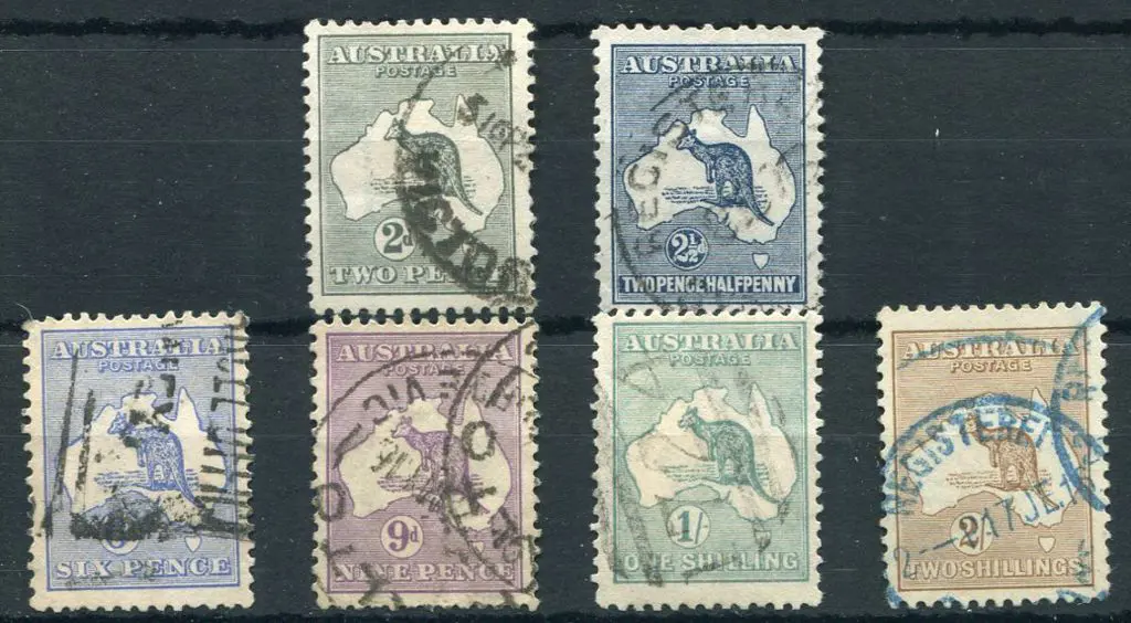 1915 2nd wmk 2d to 2/- short set good used. Sound ... Image 1++