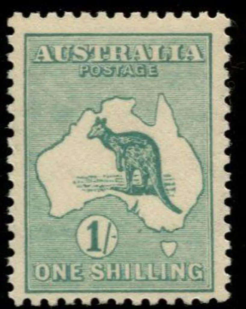 1915 2nd wmk 1/- bright blue green. MUH & well ... Image 1++