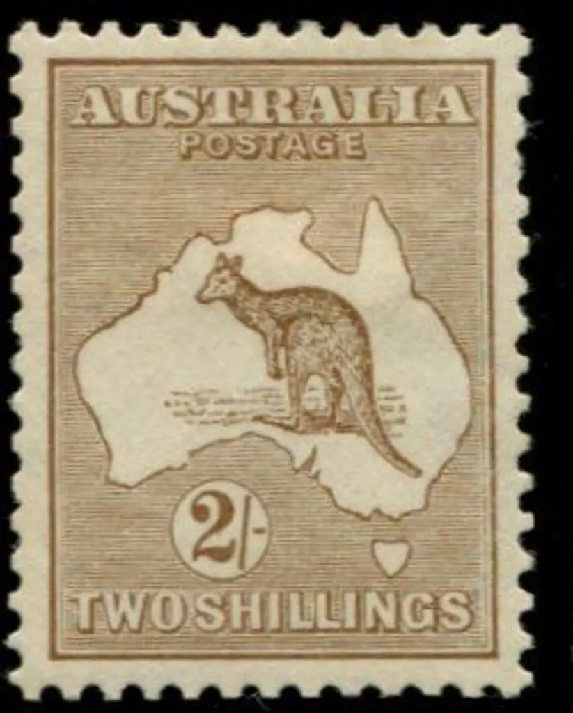 1915 2nd wmk 2/- light brown. MLH with one ... Image 1++