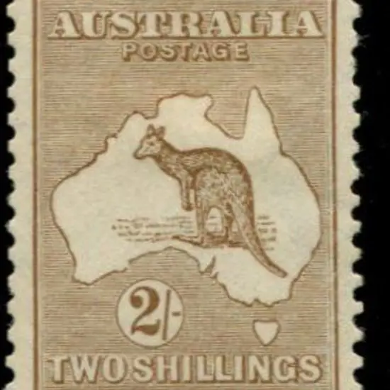 1915 2nd wmk 2/- light brown. MLH with one ...