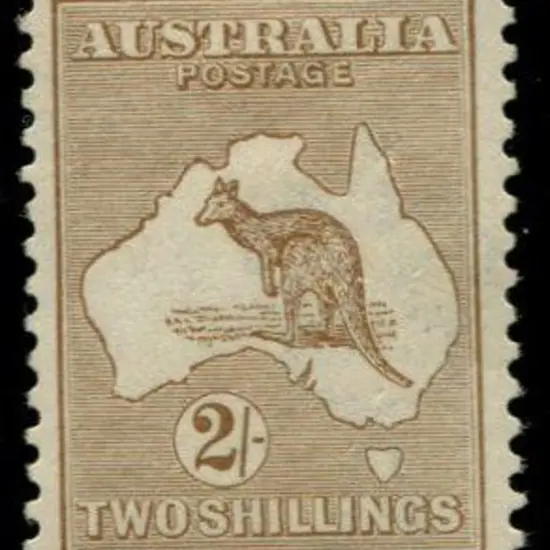 1915 2nd wmk 2/- light brown. MVLH with superb ...