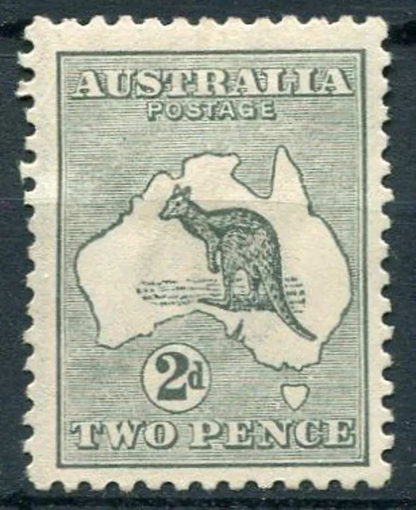 1915/28 3rd wmk 2d grey, Die I with inverted wmk. ... Image 1++