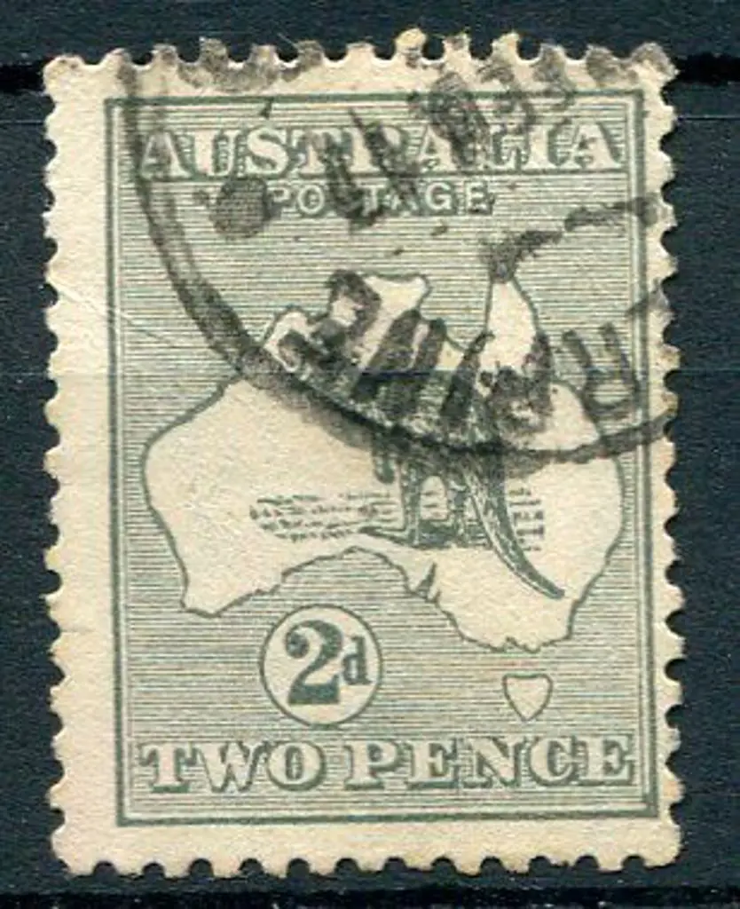 1915/28 3rd wmk 2d grey with "colour flaw at S.E. ... Image 1++