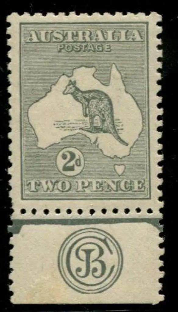 1915/28 3rd wmk 2d grey with Cooke monogram (plate ... Image 1++