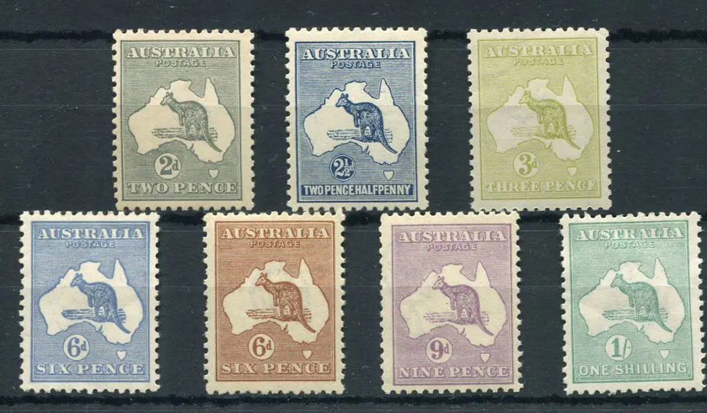 1915/28 3rd wmk 2d grey to 1/-emerald short set of ... Image 1++