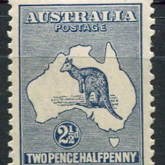 1915/28 3rd wmk 2½d blue. Pulled perf at right but ...