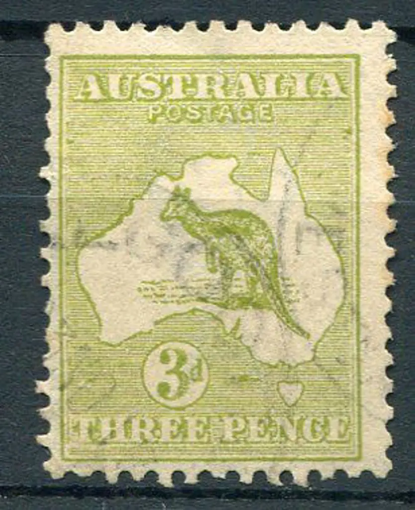 1915/28 3rd wmk 3d olive, Die II used showing ... Image 1++