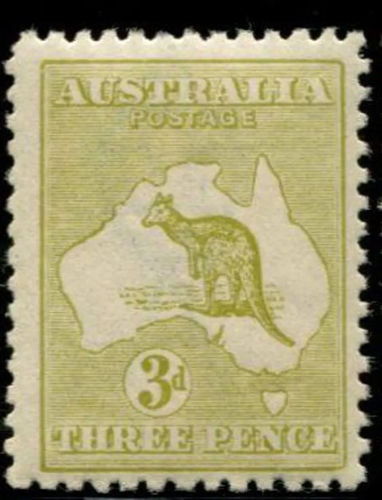 1915/28 3rd wmk 3d olive, Die IIB with "break in ... Image 1++