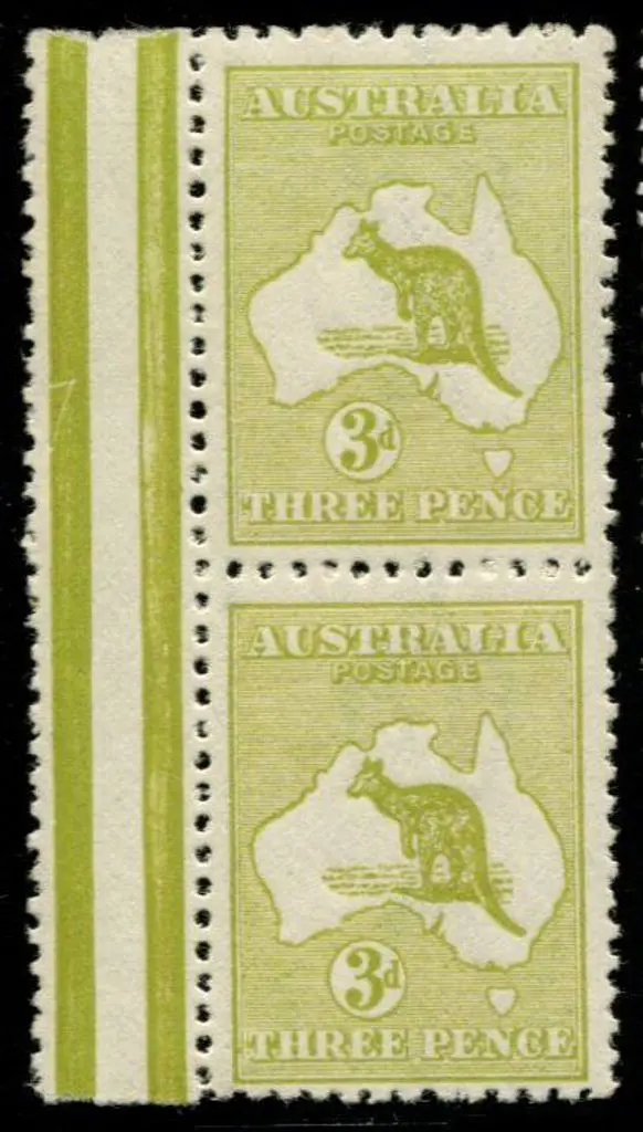 1915/28 3rd wmk 3d yellow olive in Die I/II ... Image 1++
