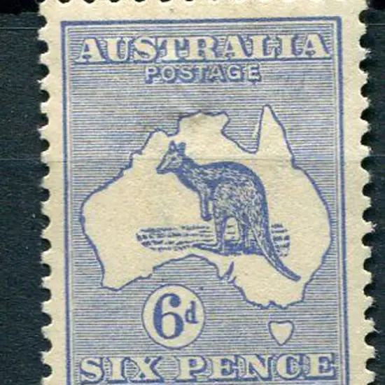 1915/28 3rd wmk 6d ultramarine with "white flaw in ...
