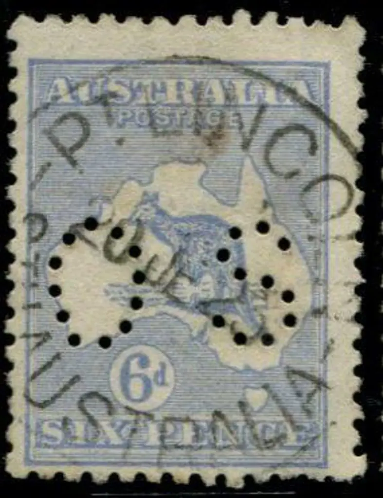 1915/28 3rd wmk 6d bright ultramarine perfined ... Image 1++