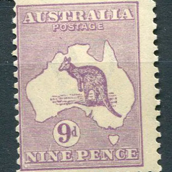 1915/28 3rd wmk 9d violet with "vertical white ...