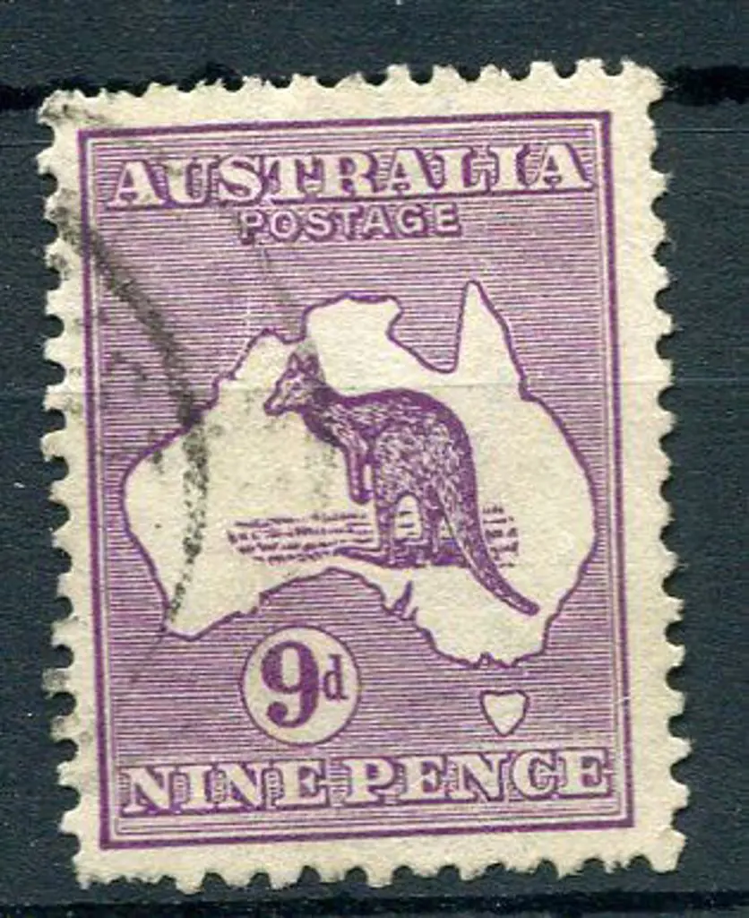 1915/28 3rd wmk 9d violet with inverted wmk. Fine ... Image 1++