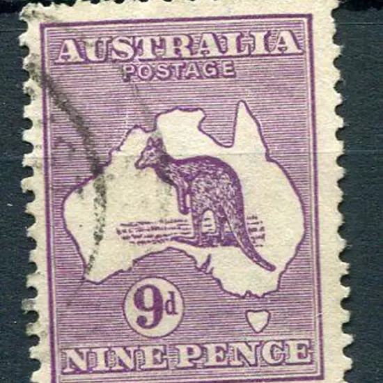 1915/28 3rd wmk 9d violet with inverted wmk. Fine ...