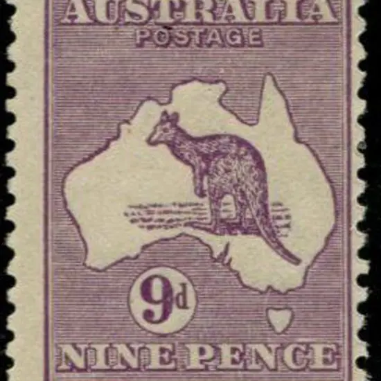 1915/28 3rd wmk 9d violet, Die IIB with inverted ...