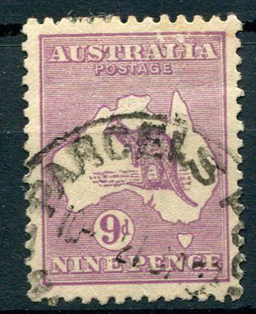 1915/28 3rd wmk 9d violet, Die IIB with "retouched ... Image 1++