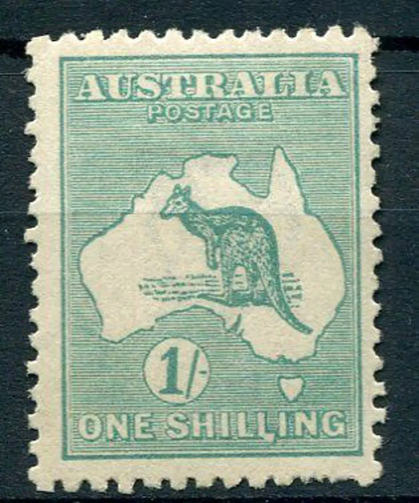 1915/28 3rd wmk 1/- blue-green, Die IIB with "LI ... Image 1++
