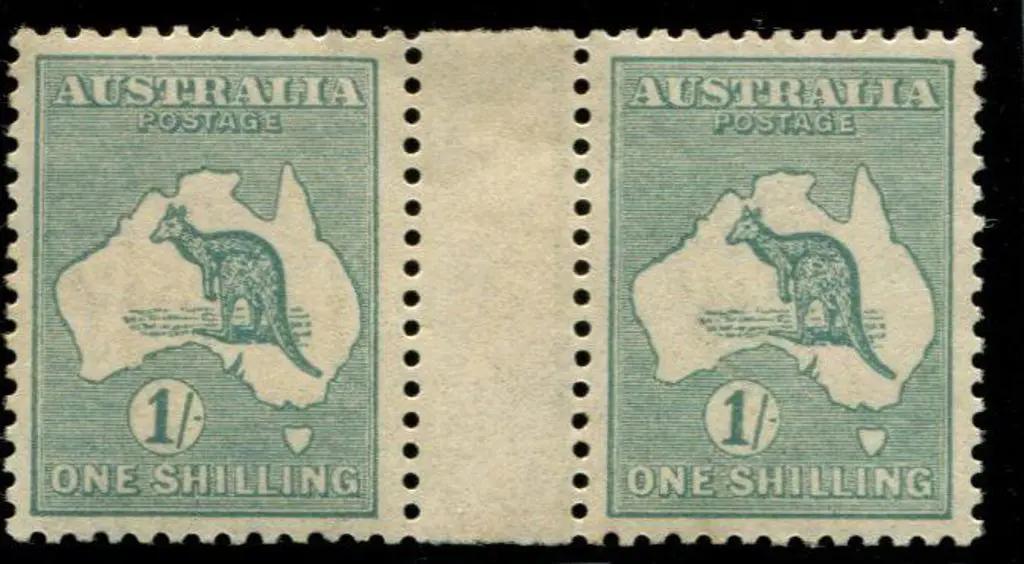 1915/28 3rd wmk 1/- dull blue green, Die IIB in ... Image 1++