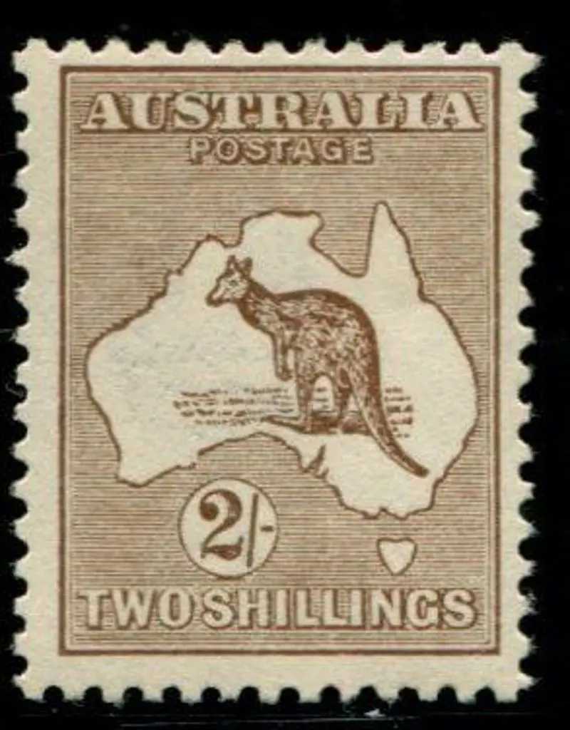 1915/28 3rd wmk 2/- brown. MVLH verging on MUH. ... Image 1++