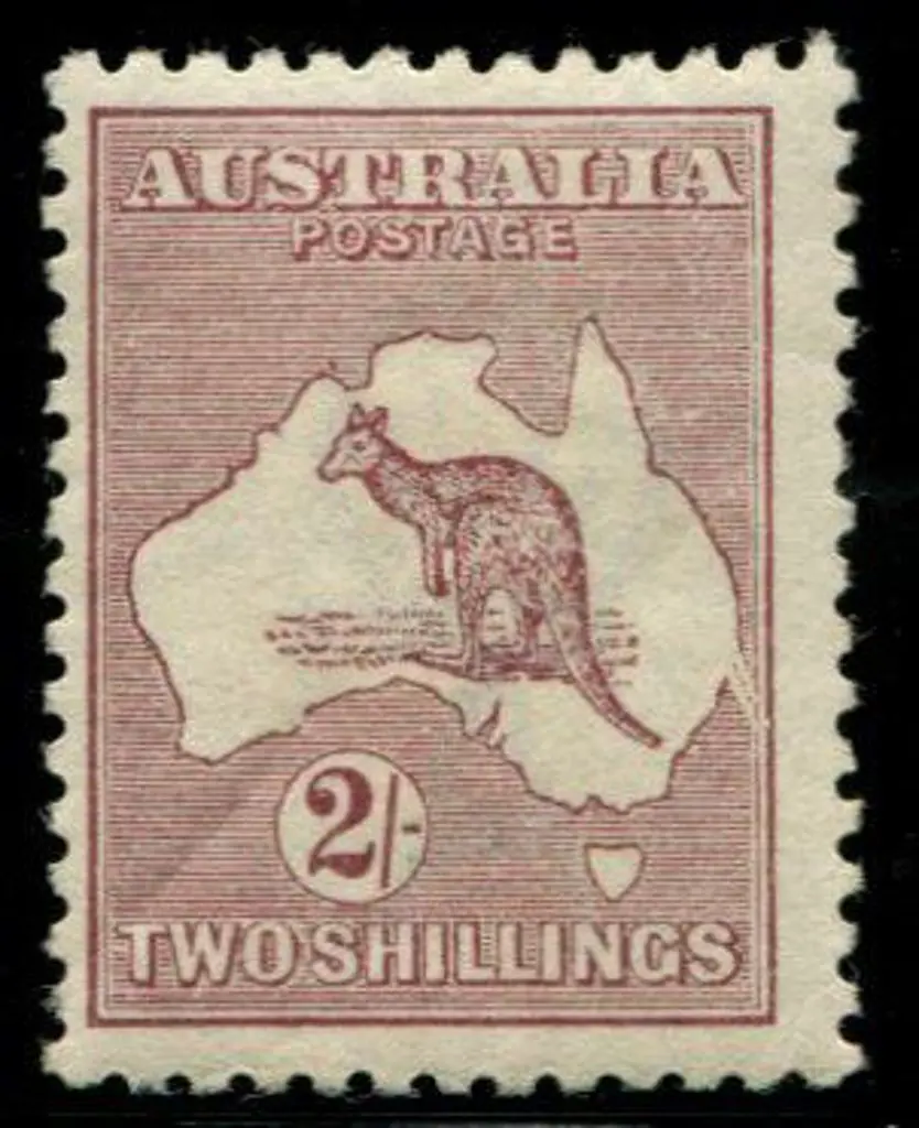 1915/28 3rd wmk 2/- maroon with "two diagonal ... Image 1++
