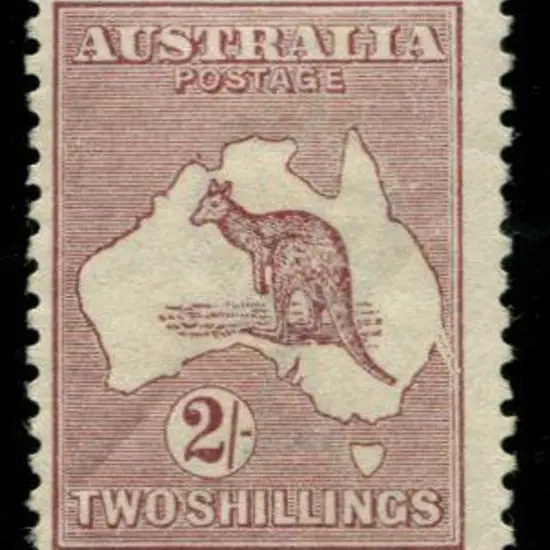 1915/28 3rd wmk 2/- maroon with "two diagonal ...