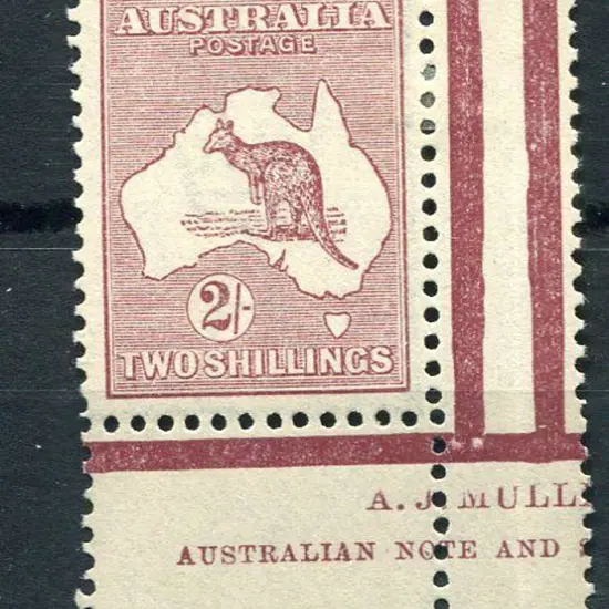 1915/28 3rd wmk 2/- reddish maroon. MVLH lower ...