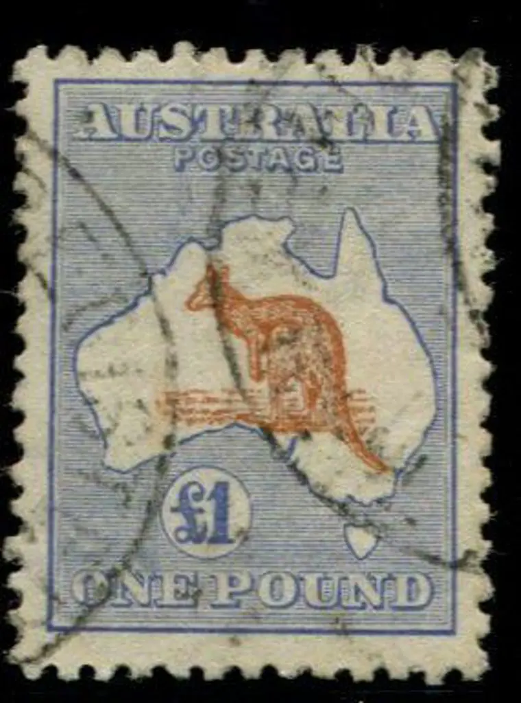 1915/28 3rd wmk £1 chestnut & blue. Good to fine ... Image 1++