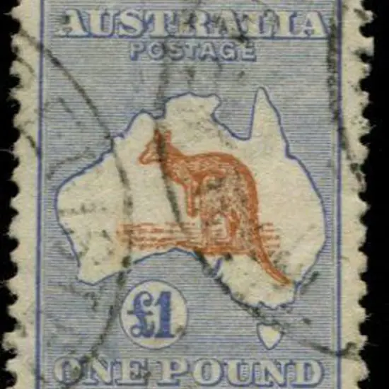 1915/28 3rd wmk £1 chestnut & blue. Good to fine ...
