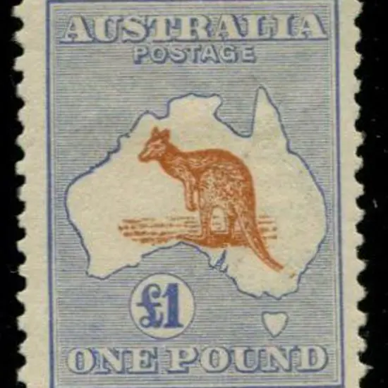 1915/28 3rd wmk £1 chestnut & blue with inverted ...