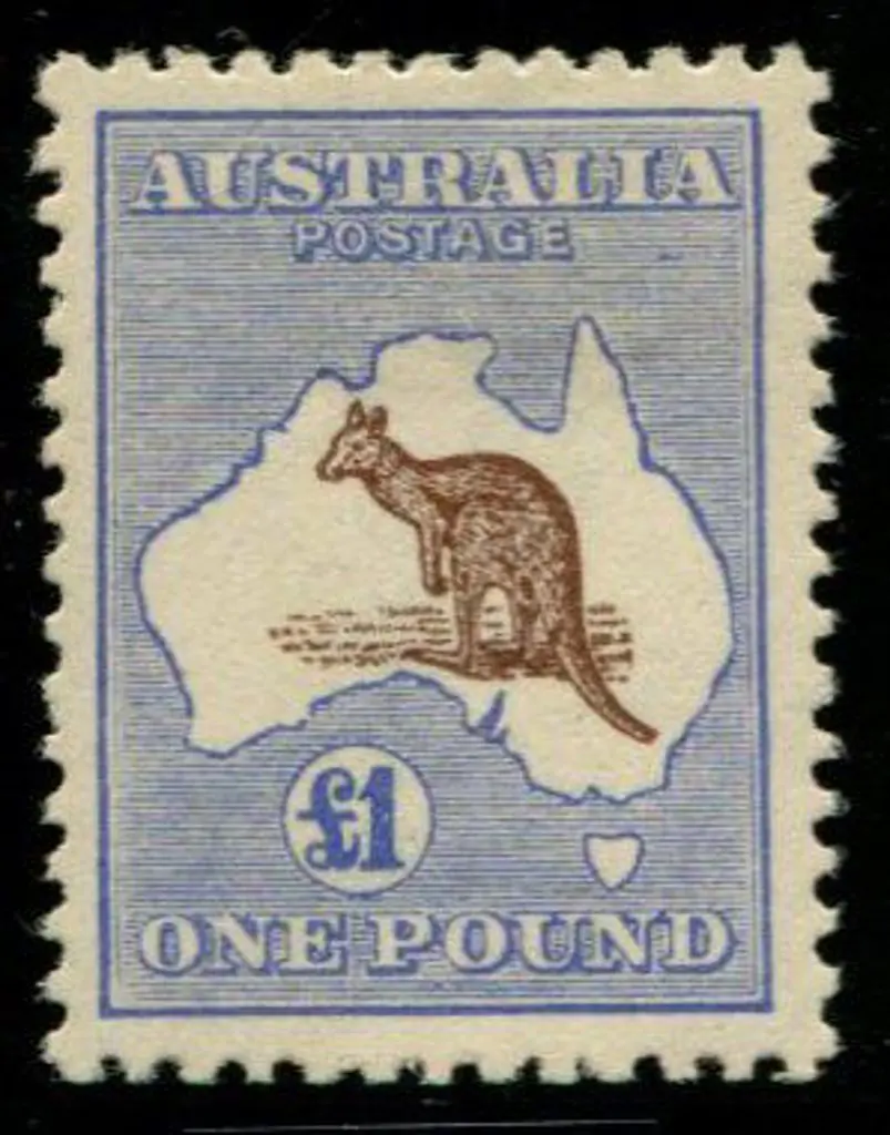 1915/28 3rd wmk £1 purple-brown & blue. MLH with ... Image 1++