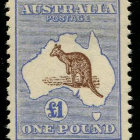 1915/28 3rd wmk £1 purple-brown & blue. MLH with ...