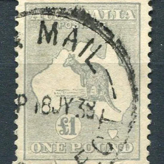 1915/28 3rd wmk £1 grey good to fine used with ...