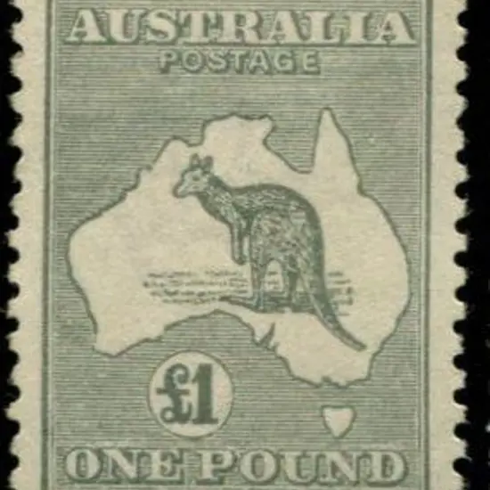 1915/28 3rd wmk £1 grey. MVLH with light even gum ...