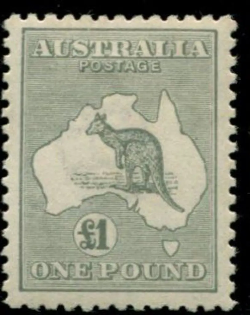 1915/28 3rd wmk £1 grey. MVLH, well centered & ... Image 1++