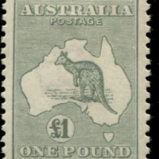 1915/28 3rd wmk £1 grey. MVLH, well centered & ...