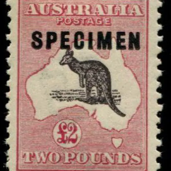 1915/28 3rd wmk £2 purple-black & rose ovptd ...