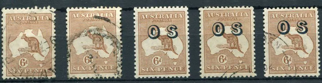 1929/30 Sm Mult wmk 6d chestnut x 2 good to fine ... Image 1++