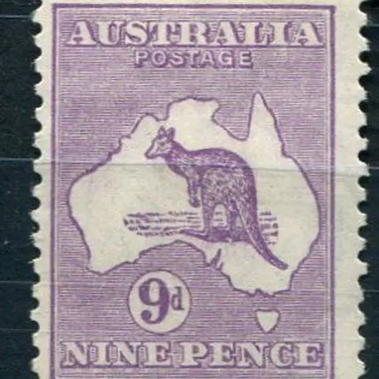 1929/30 Sm Mult wmk 9d violet 1929. MLH, centred ...