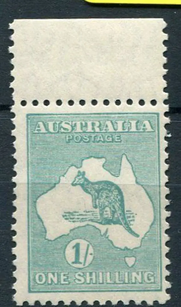 1929/30 Sm Mult wmk 1/- blue-green. Superb MUH top ... Image 1++