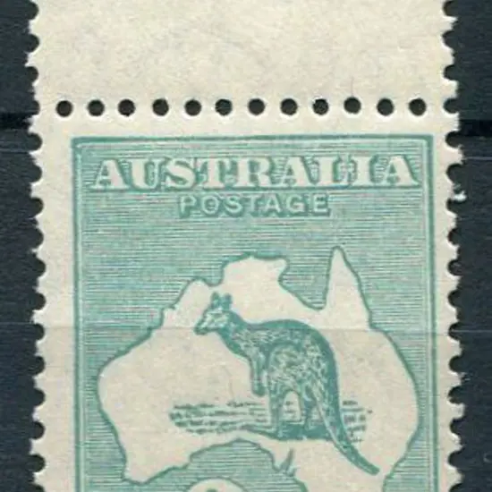 1929/30 Sm Mult wmk 1/- blue-green. Superb MUH top ...