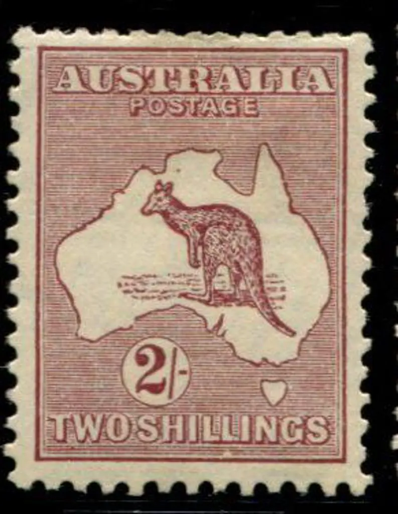 1929/30 Sm Mult wmk 2/- maroon showing "white flaw ... Image 1++