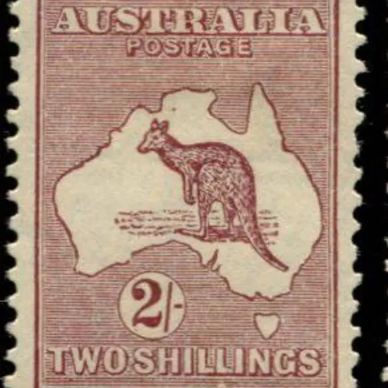 1929/30 Sm Mult wmk 2/- maroon showing "white flaw ...