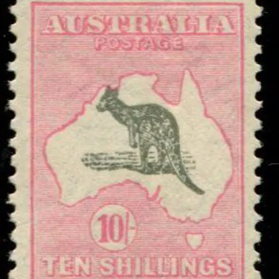 1929/30 Sm Mult wmk 10/- grey & pale pink with ...