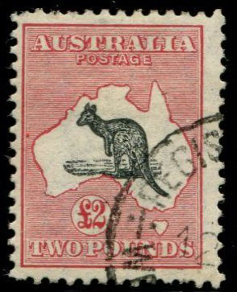 1929/30 Sm Mult wmk £2 black & rose-crimson. Fine ... Image 1++
