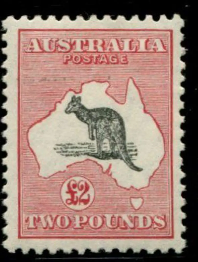 1929/30 Sm Mult wmk £2 grey & rose-crimson with "a ... Image 1++